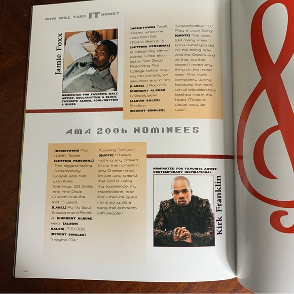 2006 American Music Awards Program.  34th Annual Production - Picture 2 of 4